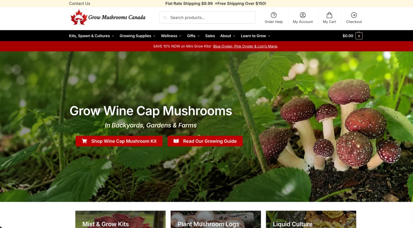 Grow Mushrooms Canada store
